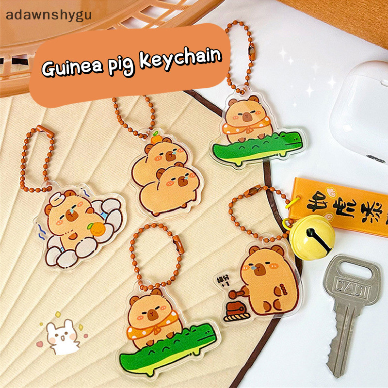 adawnshygu Kawaii Creative Capybara Keychain Cute Cartoon Animal ...