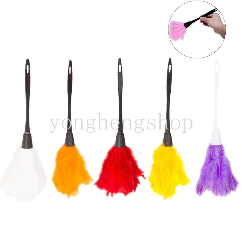 Turkey Feather Duster Anti-static Cleaning Brush Dust Removal Car ...