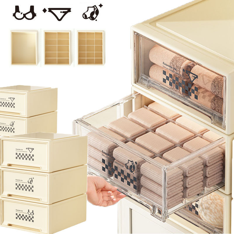 15 Grids Stackable Drawer Type Closet Organizer Underwear Bra Socks ...