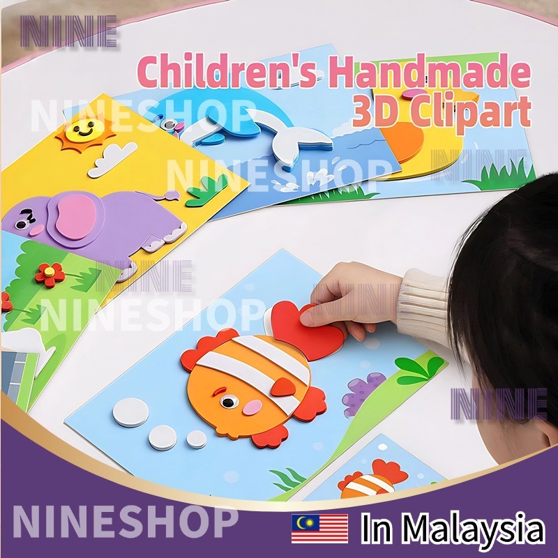 3D EVA Foam DIY Sticker Art Craft Kits For Kids Cute Cartoon Montessori ...