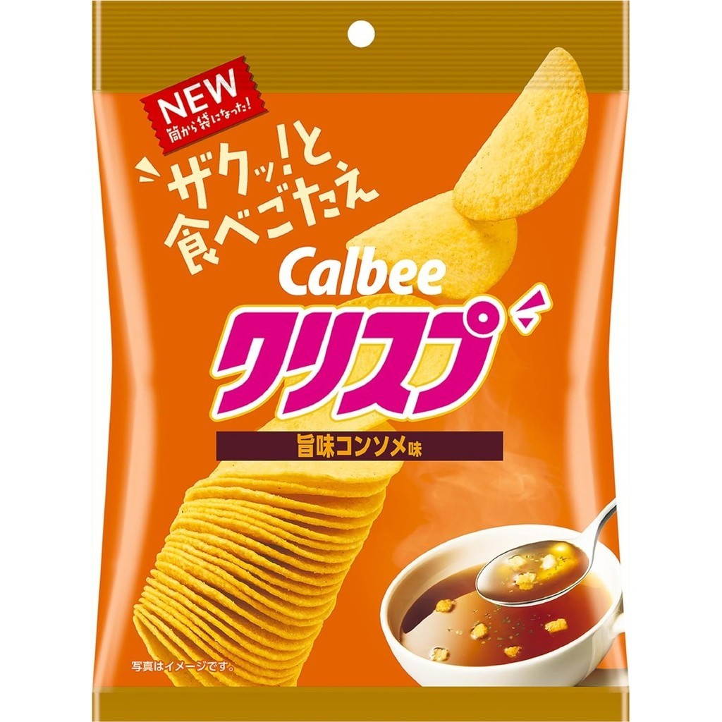 【From Japan】Calbee Crisp Umami Consommé Flavor 45g ×16 bags Sweets Snack snack Snack Potato