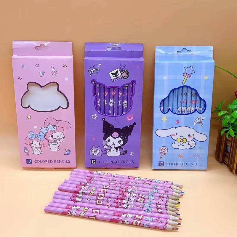 4 Styles New Sanrio Mymelody Kuromi Cinnamoroll Pencils Natural Wood ...