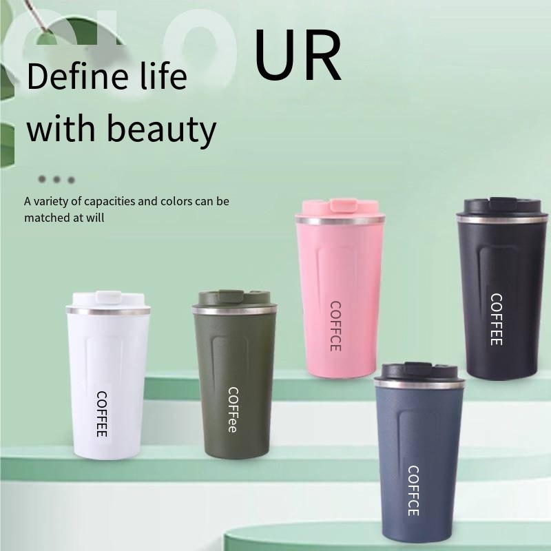 Creative 304 Stainless Steel Coffee Cup Flip Portable Handy Cup Vacuum