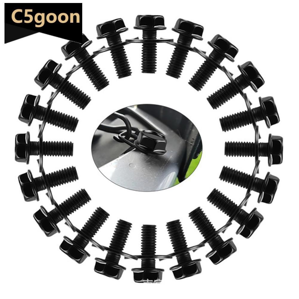 C5GOON 10Pcs Car Body Bolts & U Type Clips M6 6mm Engine Cover ...