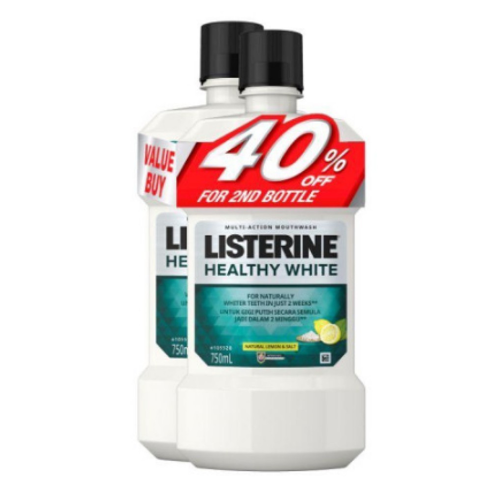 Listerine Mouthwash 750ml x 2 bottles Original/Cool Mint/Natural Green ...