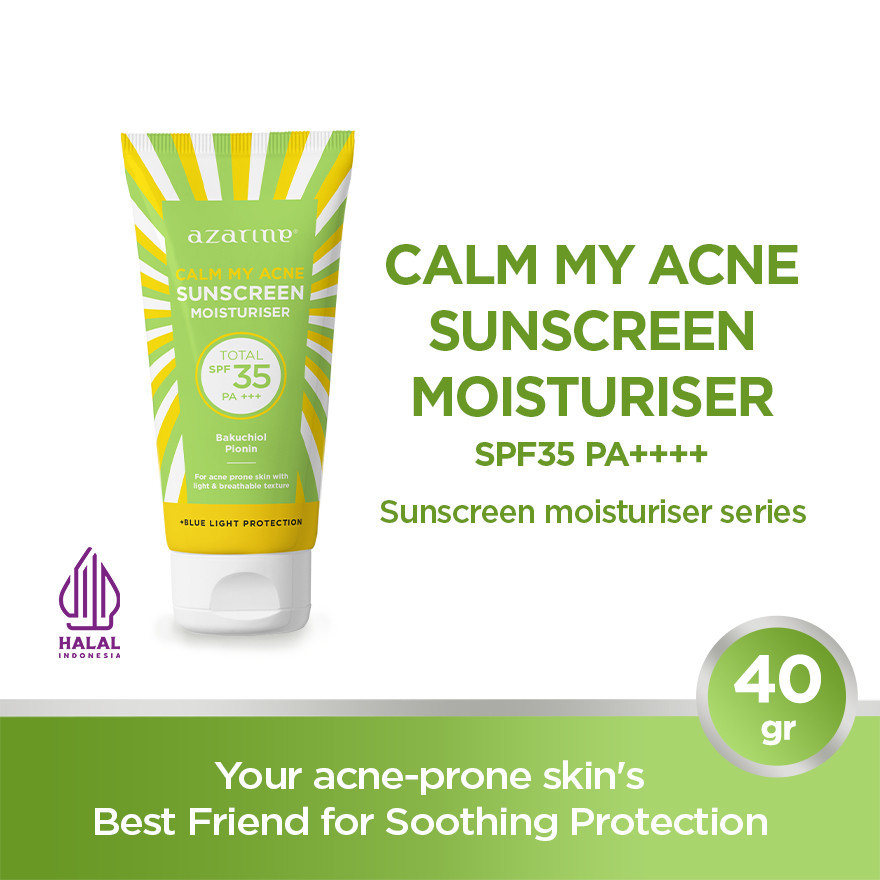 AZARINE Calm My Acne Sunscreen Moisturiser SPF35 40gm | Shopee Malaysia