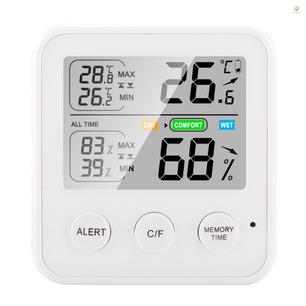 High Precision Magnetic Thermometer Hygrometer Digital Thermo ...
