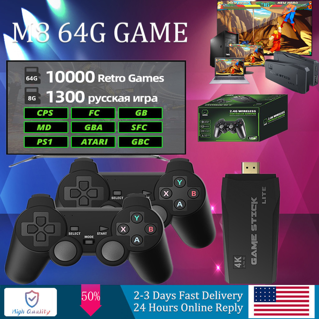 Home HD game set-top Box Games Two-player Console 2.4G dual Wireless ...