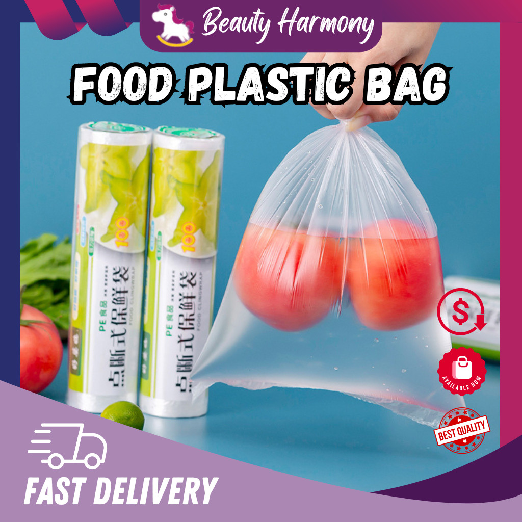 30X40cm Fruit Keep Fresh Food Plastic Bag Roll Storage Bag Food Bag ...