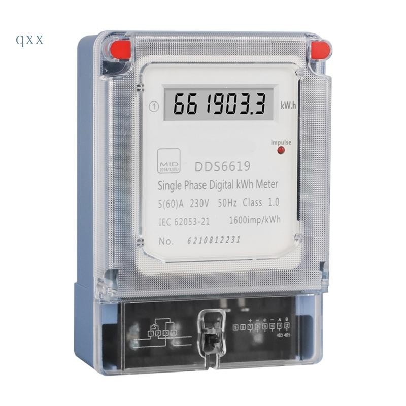 CH* Wall Mounted Electric Power Meter Digital kWh Meter For Residential ...