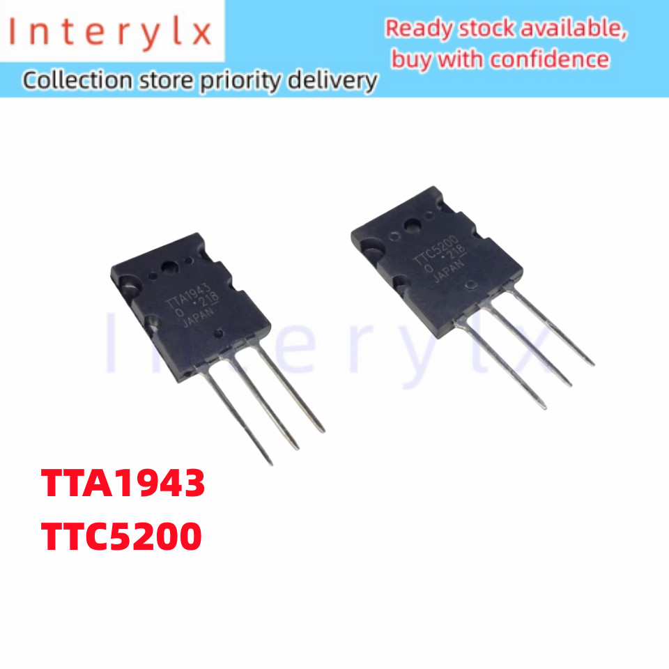 1pcs/lot Brand New TTA1943 TTC5200 2S1943 2SC5200 In-Line TO-3PL High