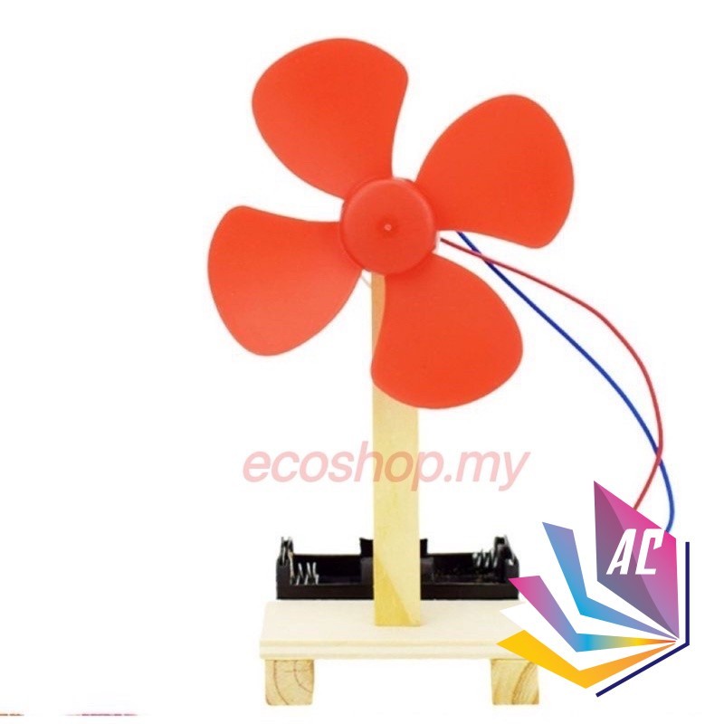 PROJEK RBT STEM DIY Homemade Mini Elektric Fan 2 pcs Battery- | Shopee ...