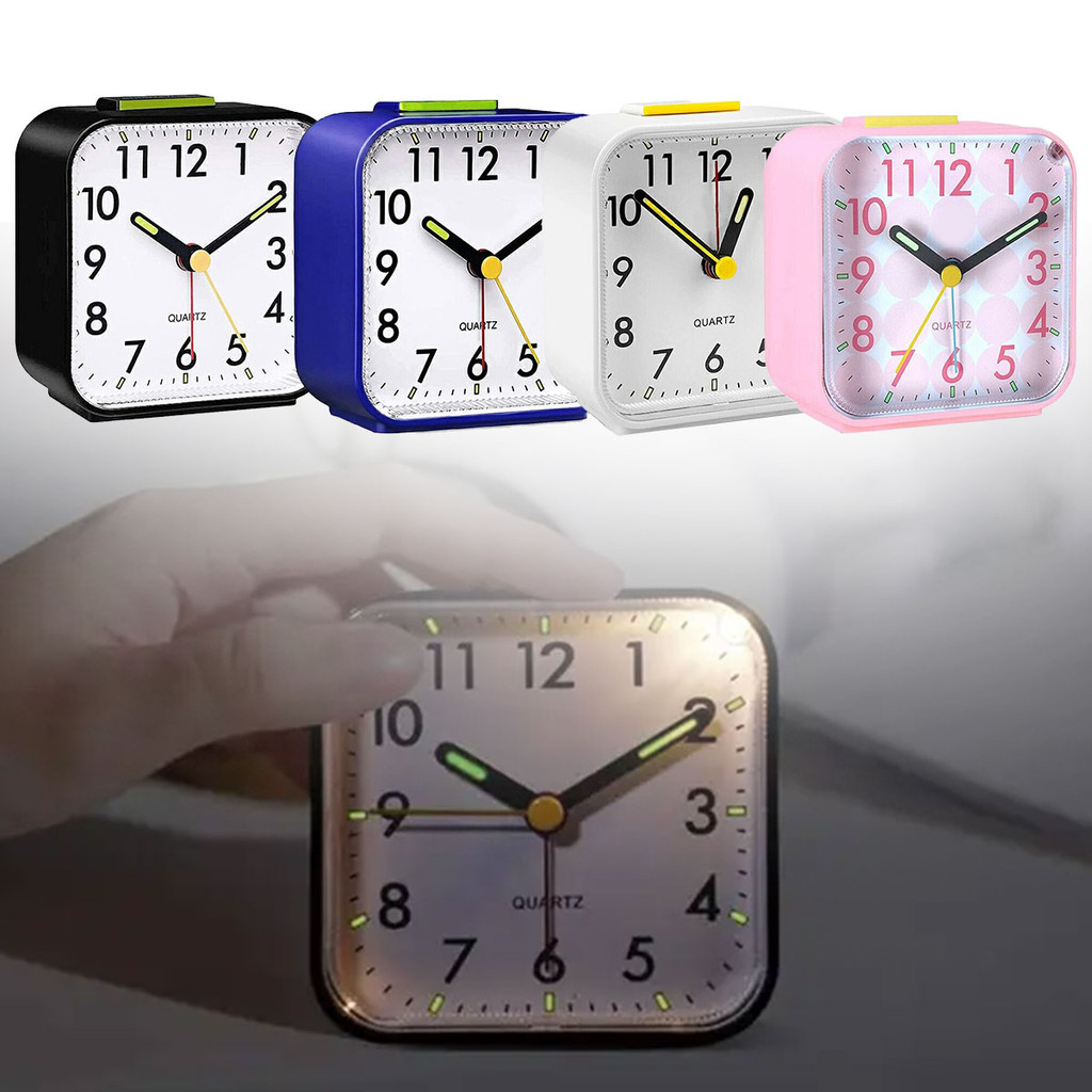 【Brighthor】Small Desk Silent Luminous Alarm Clocks Non-ticking Analog ...