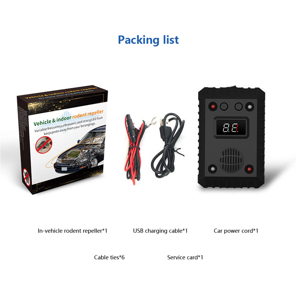 Ultrasonic Car Rat Repeller Ultrasound Alarm Rat Deterrent Intelligent ...