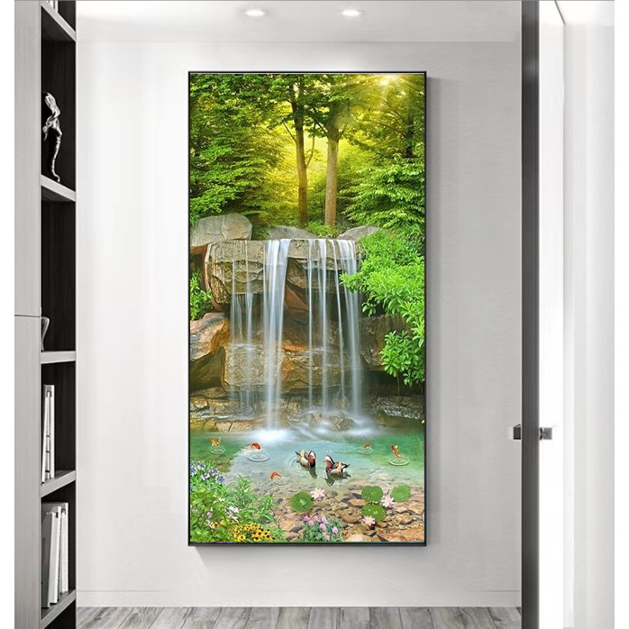 3D Photo Wall Painting Waterfall Nature Landscape Large Mural Wallpaper ...
