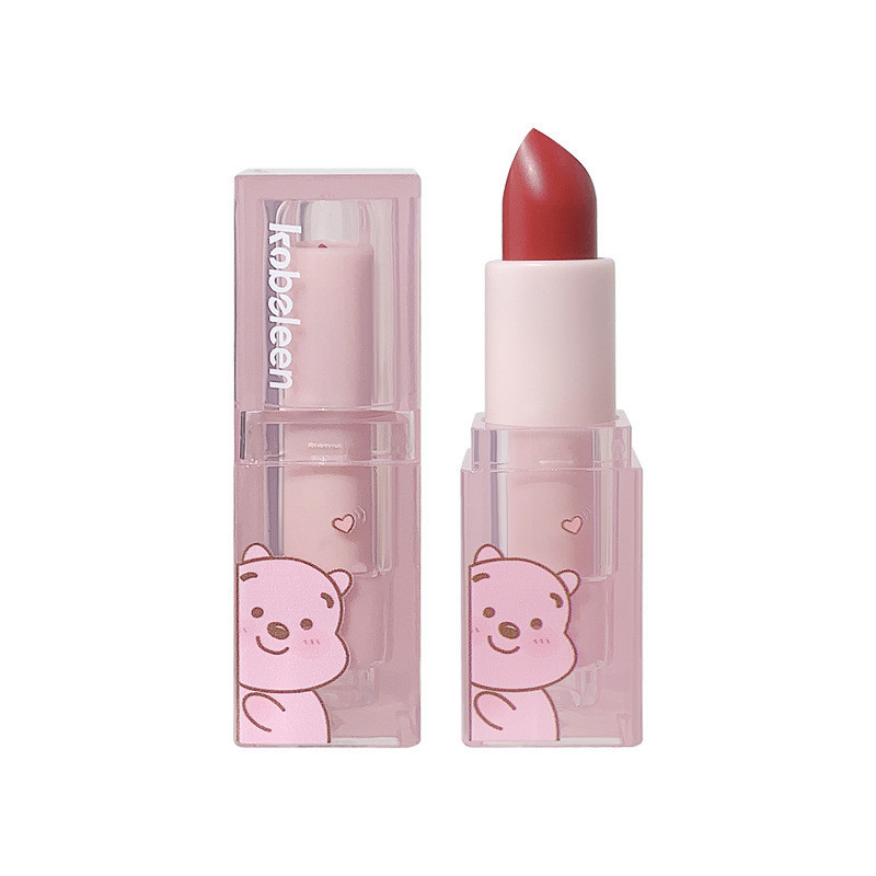 KOBELEEN Lipstick 口红丝绒雾面哑光不沾杯 Sweetie Bear Lipstick Velvet Matte Lip ...