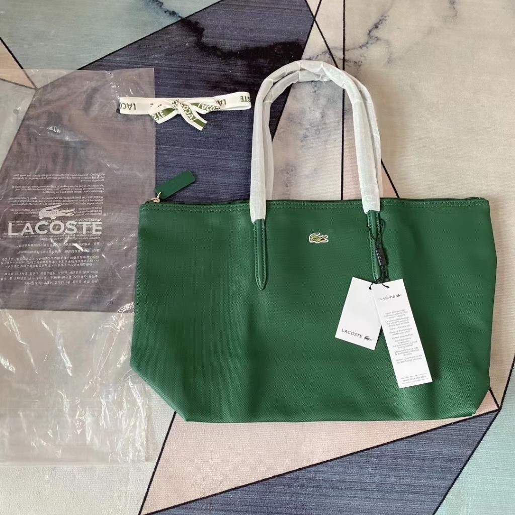 LACOSTE women's bag simple large-capacity elegant commuter tote bag ...