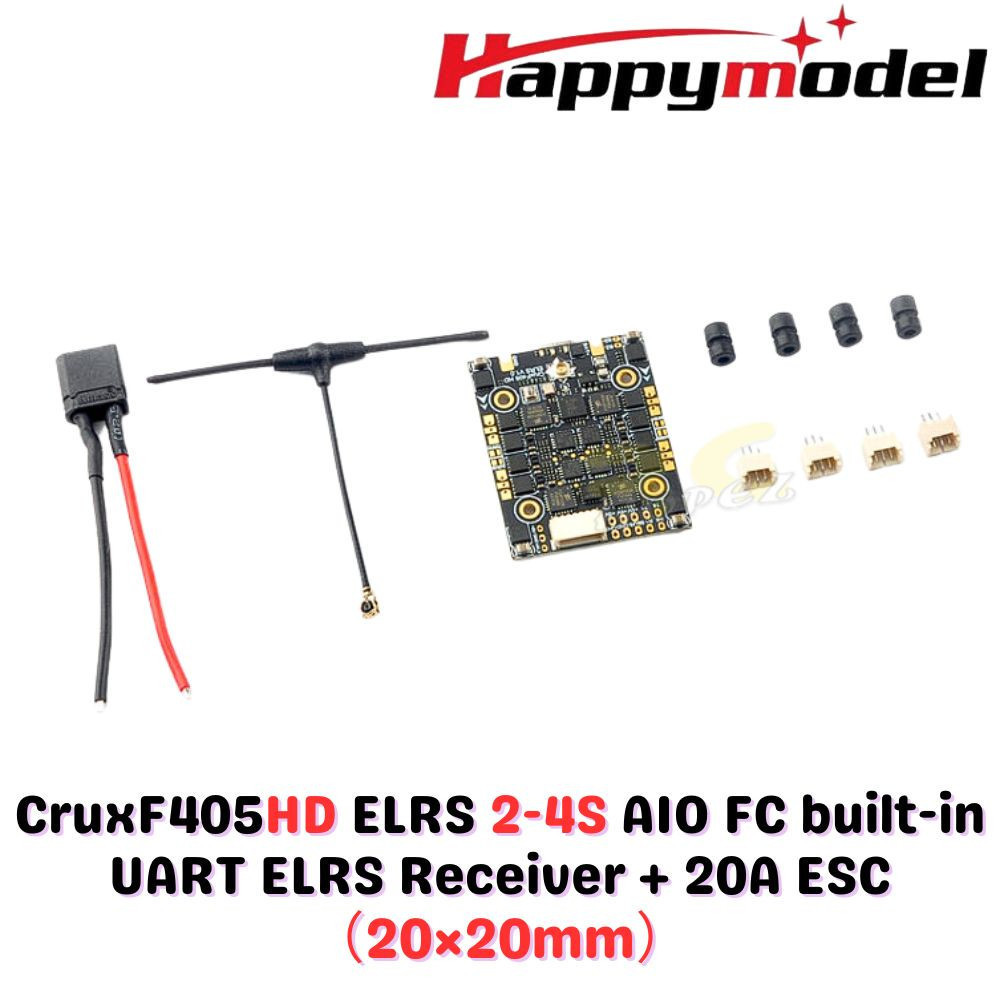 Happymodel CruxF405HD ELRS 2-4S 3in1 AIO FC 20×20mm built-in UART ELRS ...