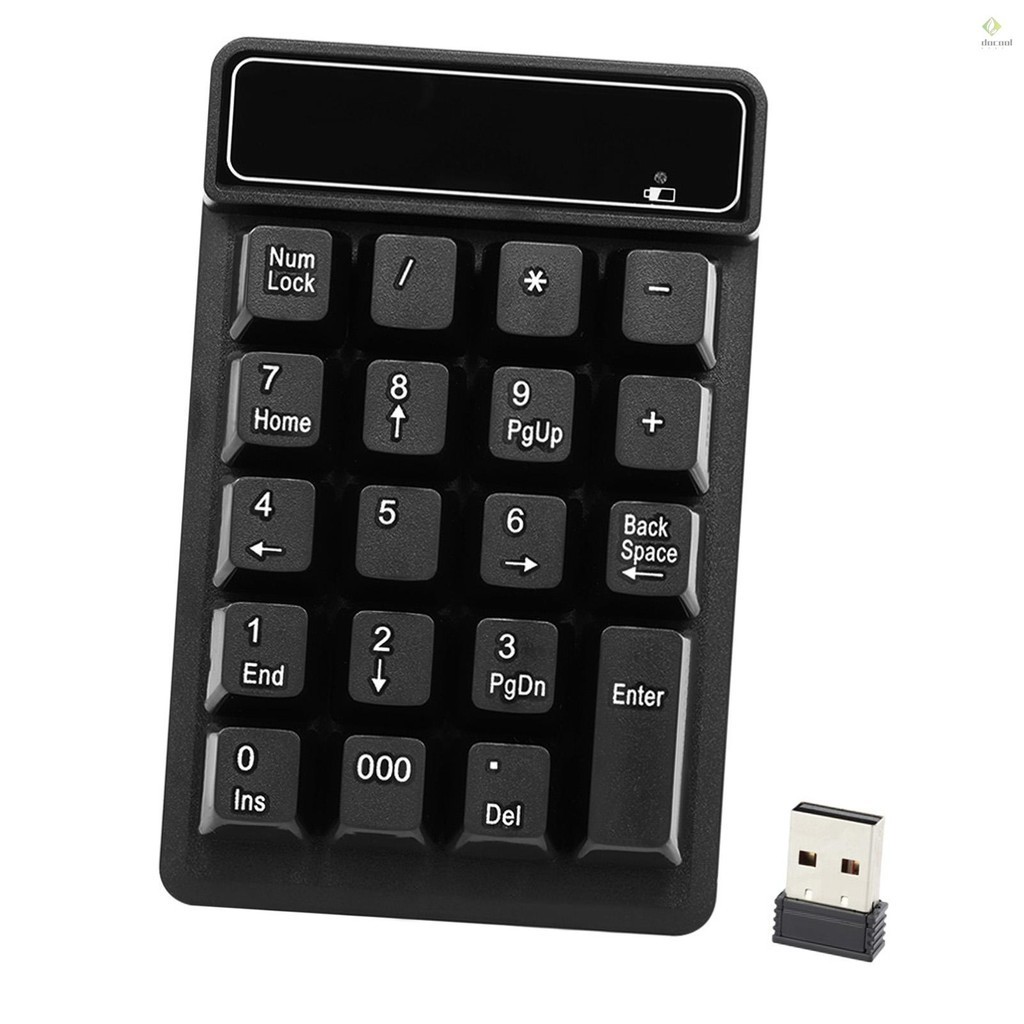 2.4Ghz Wireless Numeric Keypad Mechanical Feel Number Pad Keyboard 19 ...