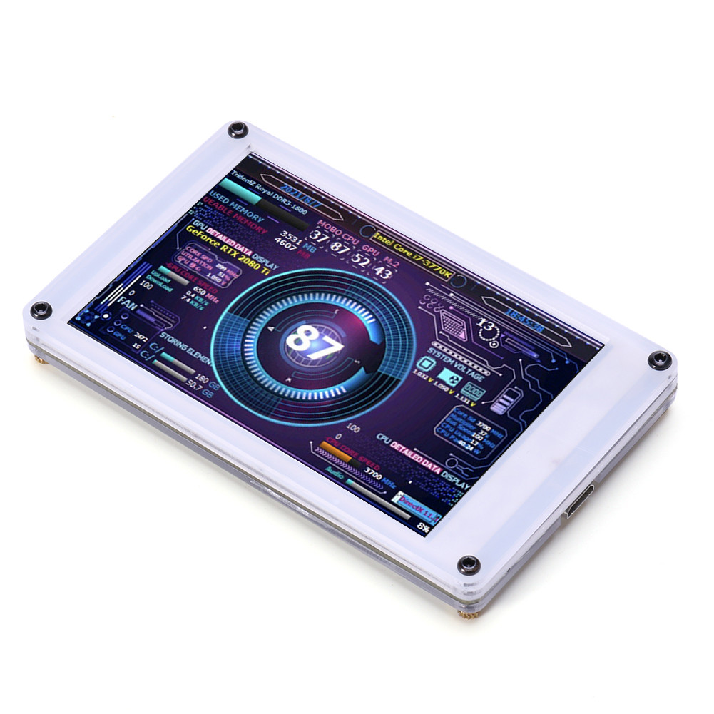 Dual USB 3.5 inch IPS CPU GPU RAM HDD Monitor Secondary Screen for ...