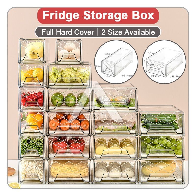 【𝗔𝗦𝗛】Premium🔥Hard Drawer Stackable Kitchen Storage Cabinet ...
