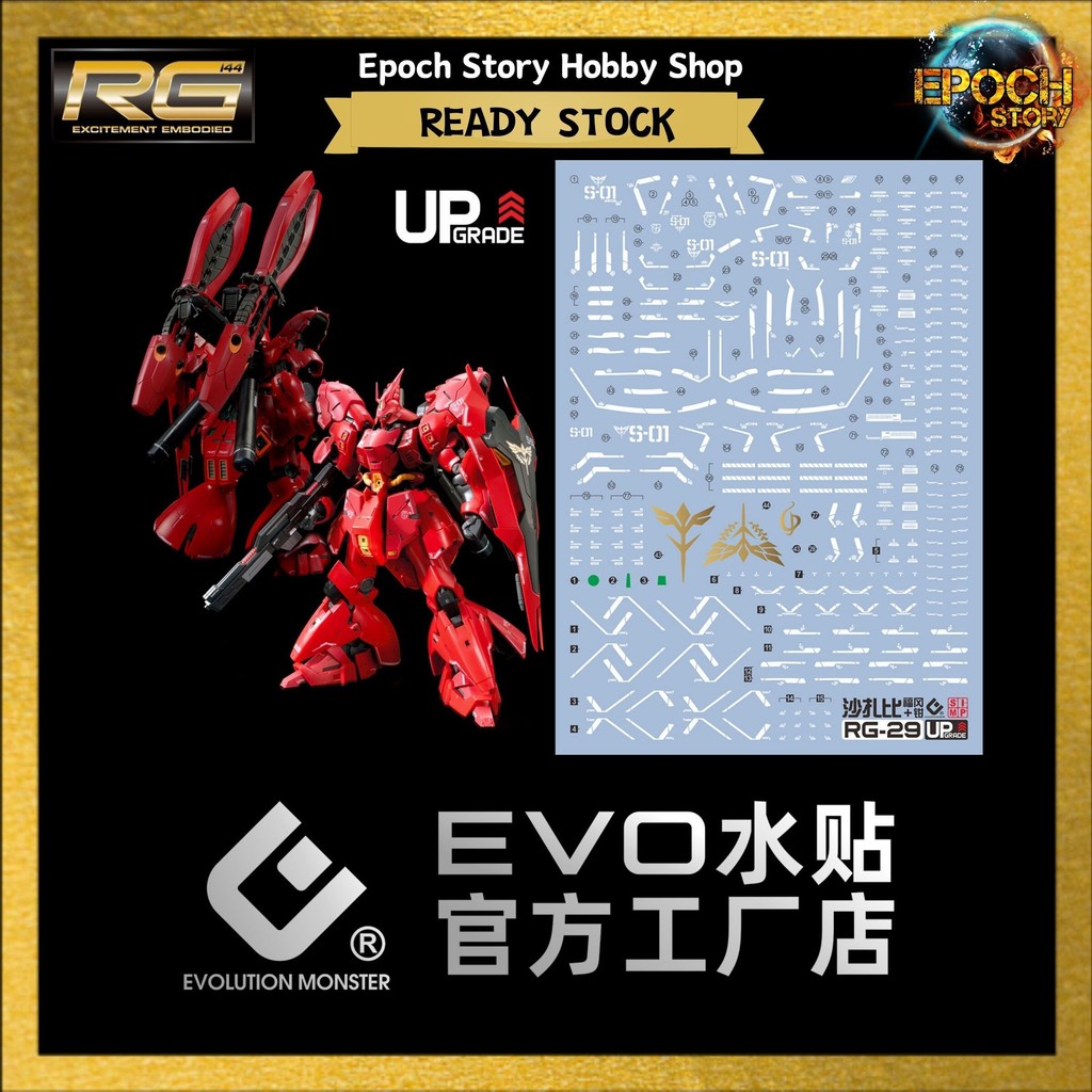 Decal Nước (Water Decal) Dạ Quang Cho RG Sazabi