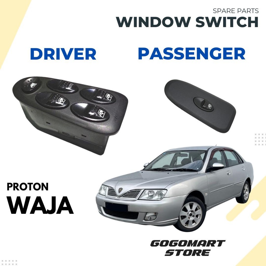PROTON WAJA OEM WINDOW SWITCH Auto Down Main Single Power Window Suis ...