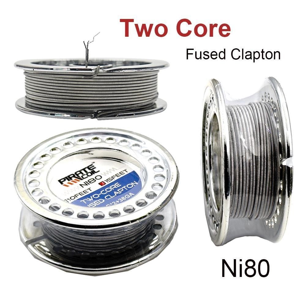 AlloyPlan Ni80 Fused Clapton Wire – 15ft, Dual 25x2 + 39 Gauge Nichrome 80 For Heating Elements & Vaping