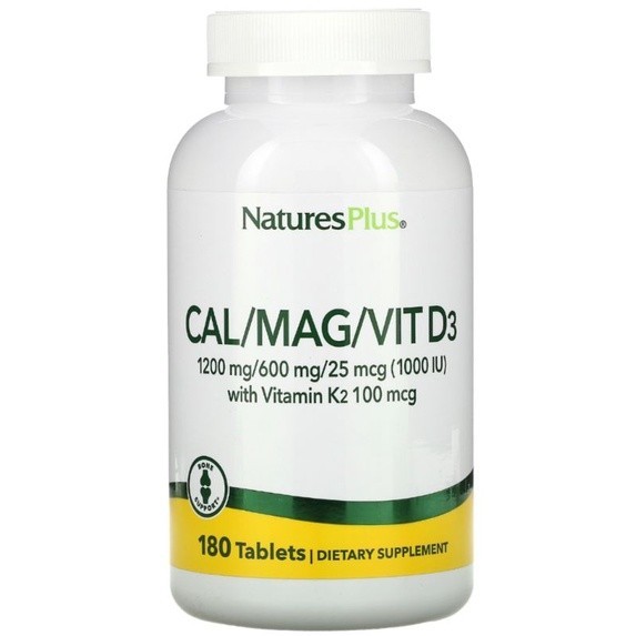NaturesPlus, Cal/Mag/Vit D3 (Calcium, Magnesium & Vitamin D3) with ...