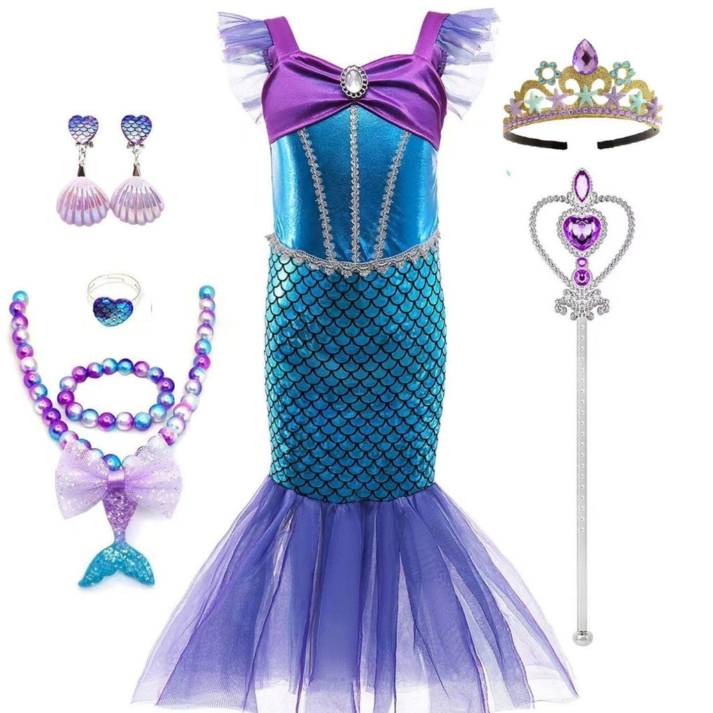 The Little Mermaid Ariel cosplay costumes Ariel Children Mermaid ...