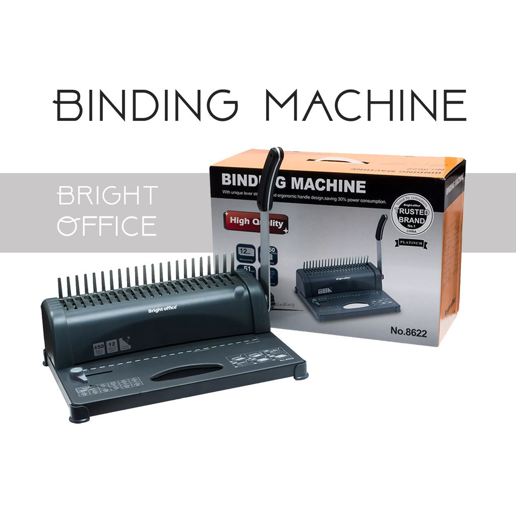 Heavy Duty Bright Office Paper Comb Punch Binding Machine | Shopee Malaysia