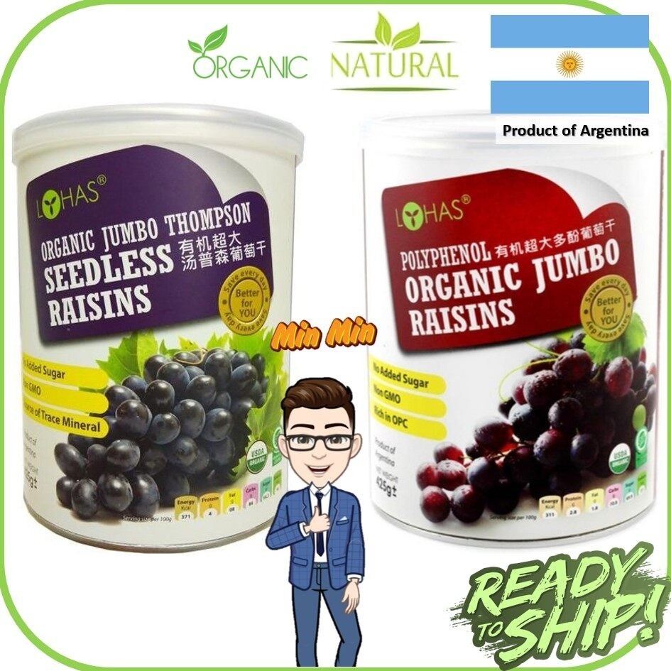 LOHAS Organic Jumbo Thompson Raisin/ Polyphenol Organic Jumbo Raisin ...