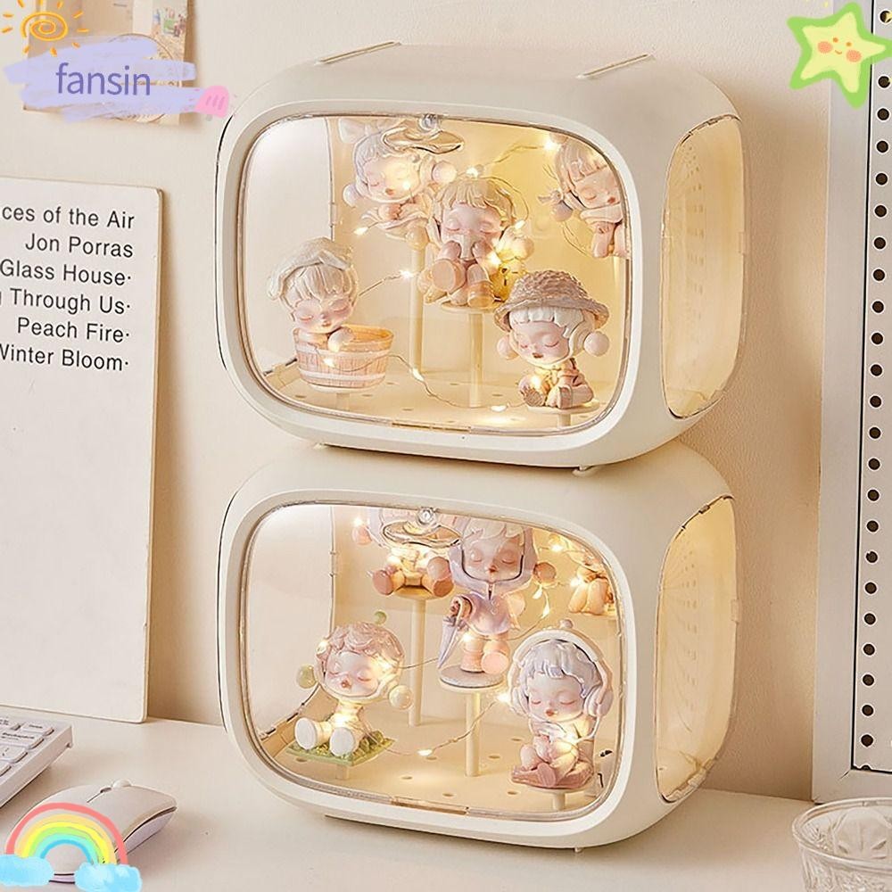 FANSIN Action Figure Display , Detachable Magnetic Door Panel Storage ...