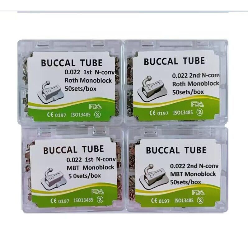 200Pcs/pack Dental Orthodontic Molar Bondable Buccal Tubes Roth/MBT 022