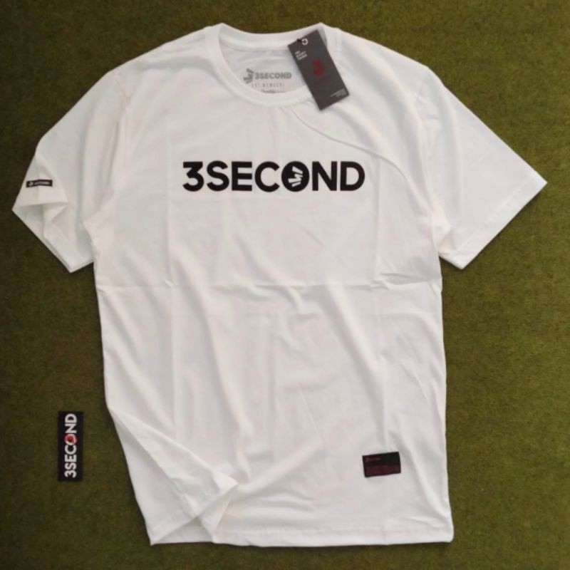 Kaos THREE SECOND TSHIRT DISTRO 3SECOND FREE Sticker Antem Cotton ...