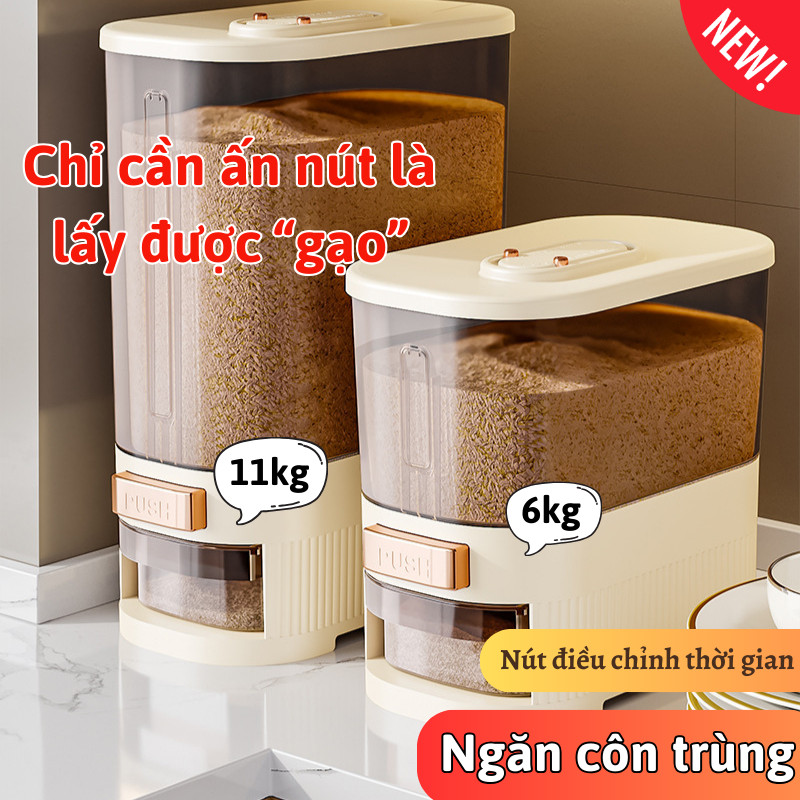 Rice Container 6kg / 11kg LoveNook With Closed Lid Effectively Prevents ...