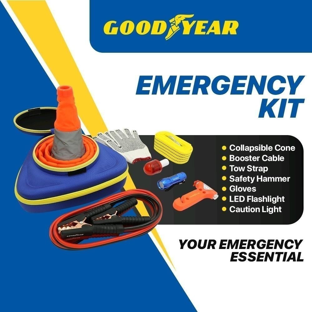 Goodyear GY-2925 Multi Functional Car Emergency Kit 7 in 1 Set Road ...