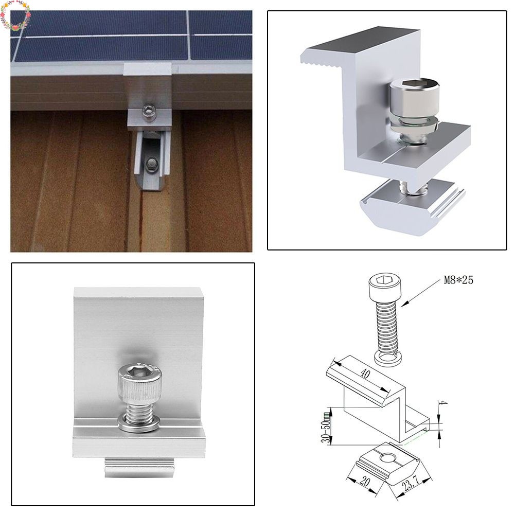[HME] 40/45MM Solar End Clamp Solar Panel Bracket Clamp Wide ...