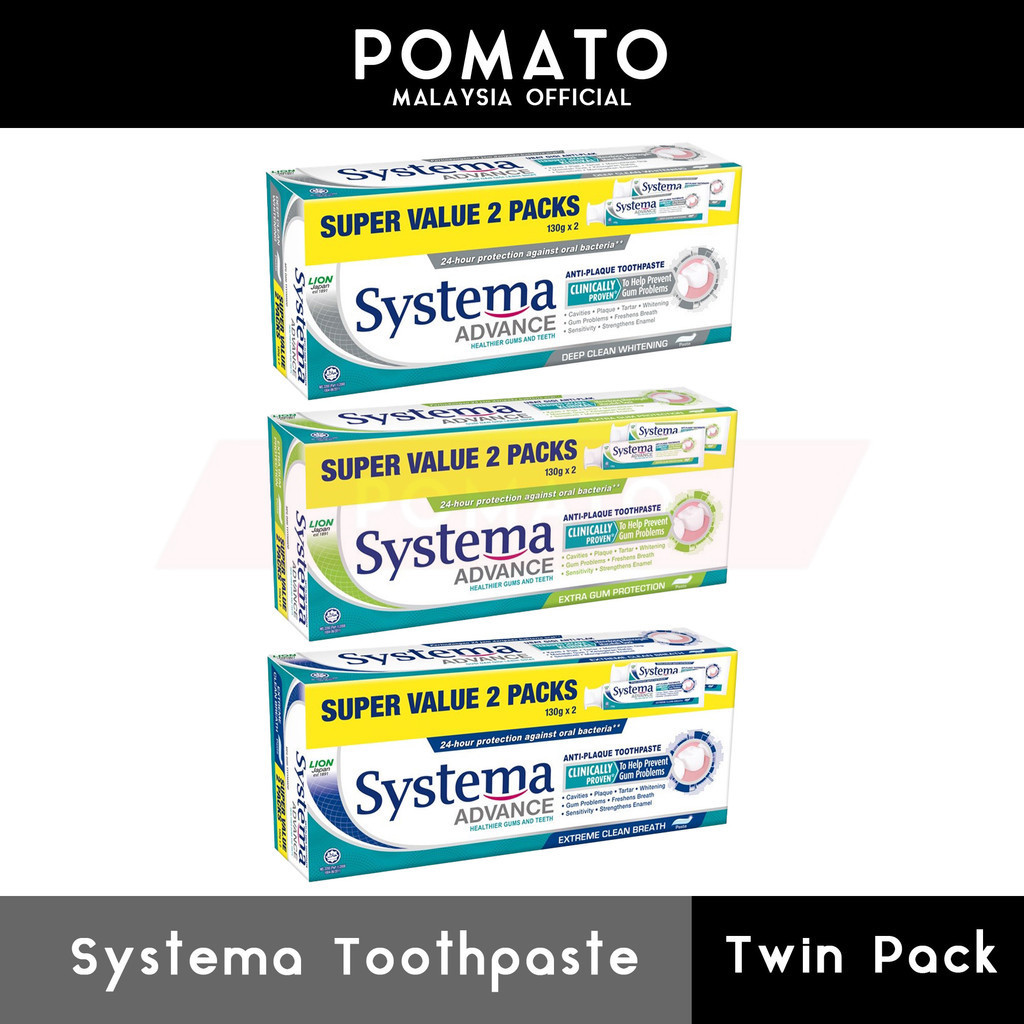 SYSTEMA Advance Toothpaste (2x130g) Twin Pack(Extra Gum Protection ...