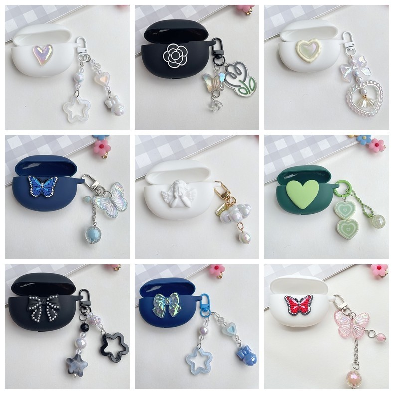 For PHILIPS TAT2206 case luxury butterfly Keychain Earphone Silicone ...
