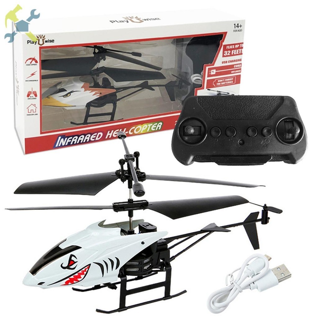 RC Helicopter Remote Control Airplane with LED Lights Reusable ...