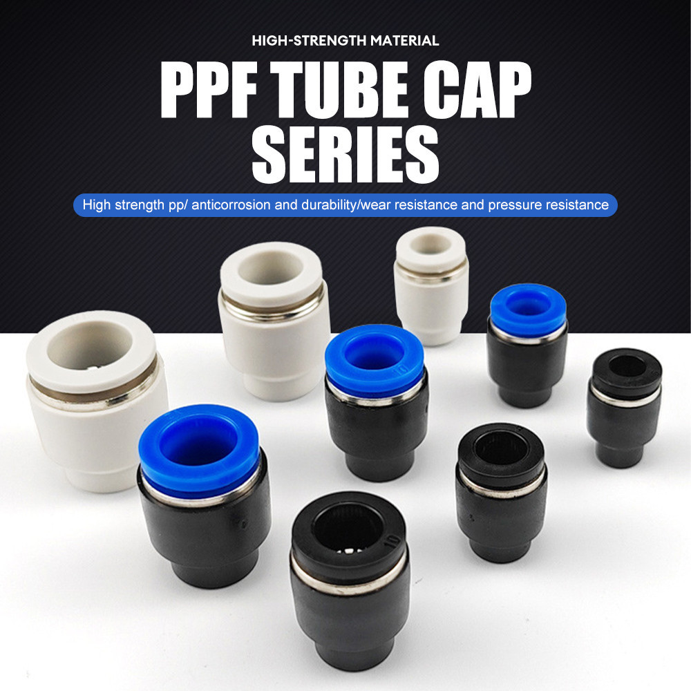 Pneumatic joint PPF pipe cap straight-through quick-insertion trachea ...