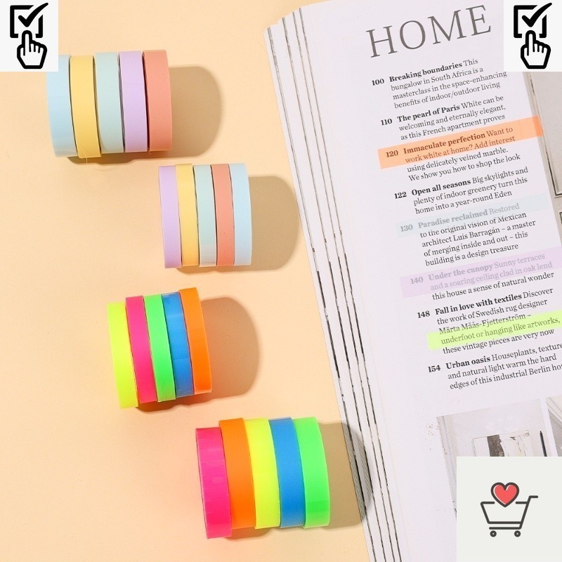 MBR 1Pc/5Pcs 5 Colors New Writable Waterproof Transparent PET Index ...