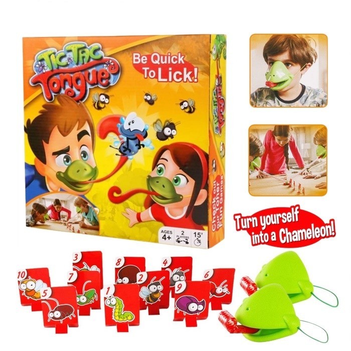 TIC TAC Tongue Game, Be Quick to Lick The Bugs, Chameleon Game, Family ...