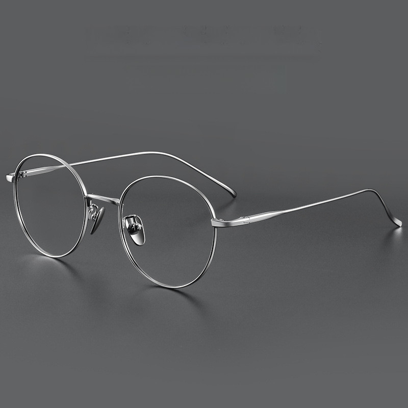 Ultra Light Titanium Glasses Frame Men Women Retro Round Spectacles ...