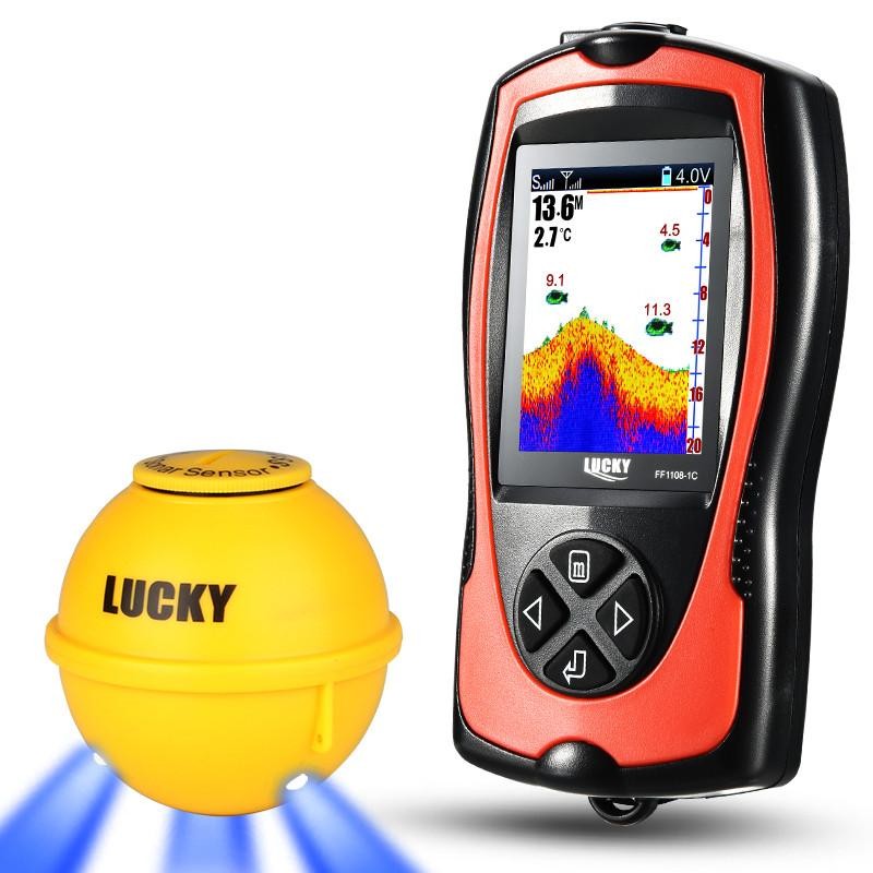 Lucky Sonar Fish Finder FF1108-1CWLA Rechargeable Wireless Sensor 45M ...