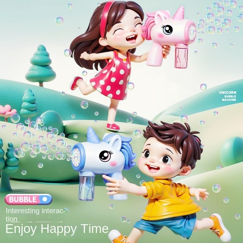 [24h Delivery] Tik Tok Same Style Unicorn Porous Bubble Gun Handheld ...