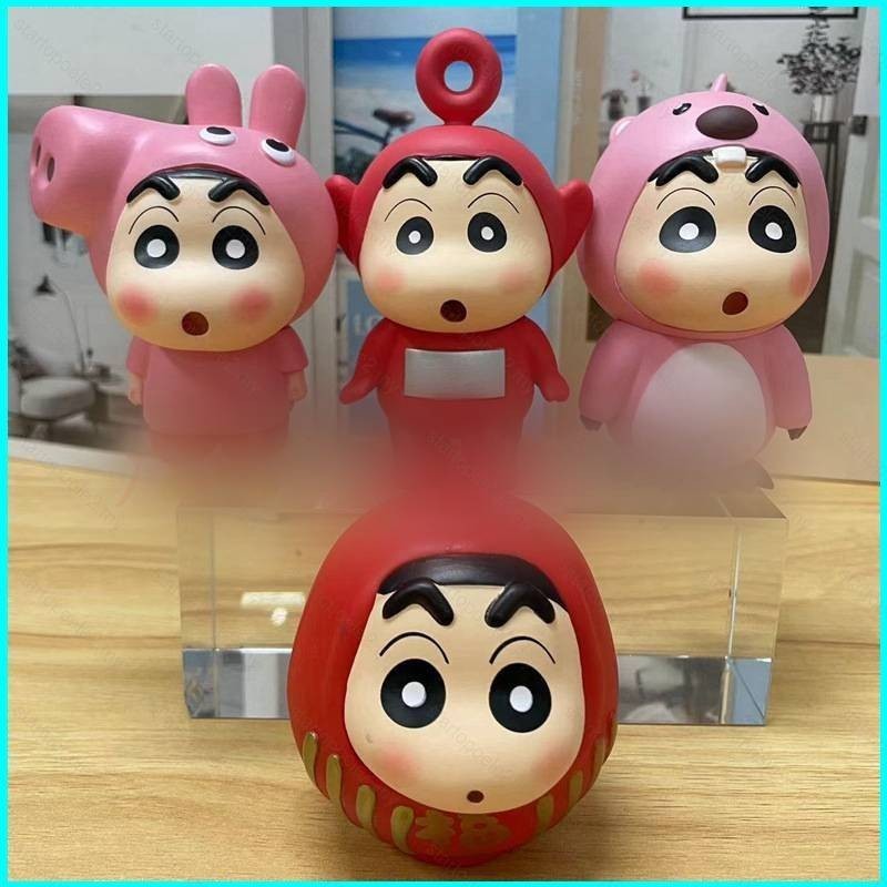 Crayon Shin-chan Action Figure cosplay loopy Daruma Teletubbies Peppa ...