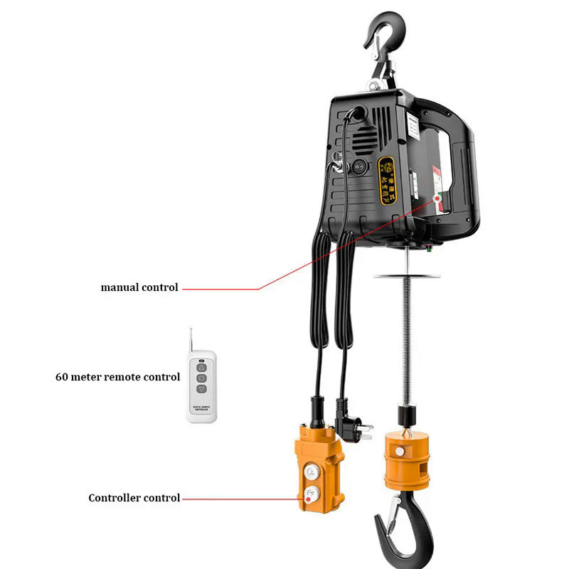 500KG Electric Hoist Lift Portable Small Crane Electric Winch with ...