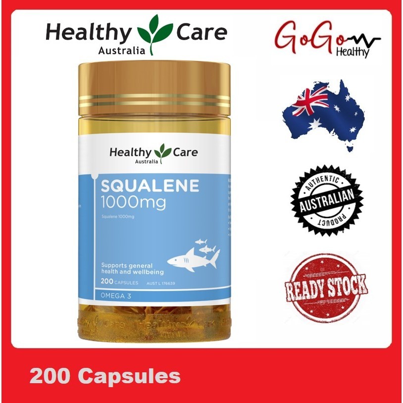 Healthy Care Squalene 1000mg - 200 Capsules (EXP NOV 2026) | Shopee ...